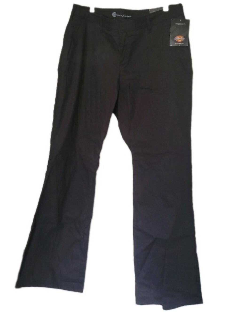Dickies Women's Work Pants Black Cotton Spandex Size 14 Slim Fit